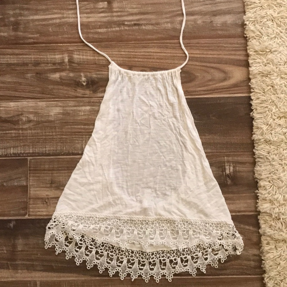 LF halter white top
